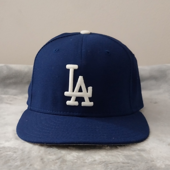 New Era Los Angeles Dodgers 59Fifty Fitted Cap Size: 7 5/8 Color: Royal Blue - Picture 2 of 8